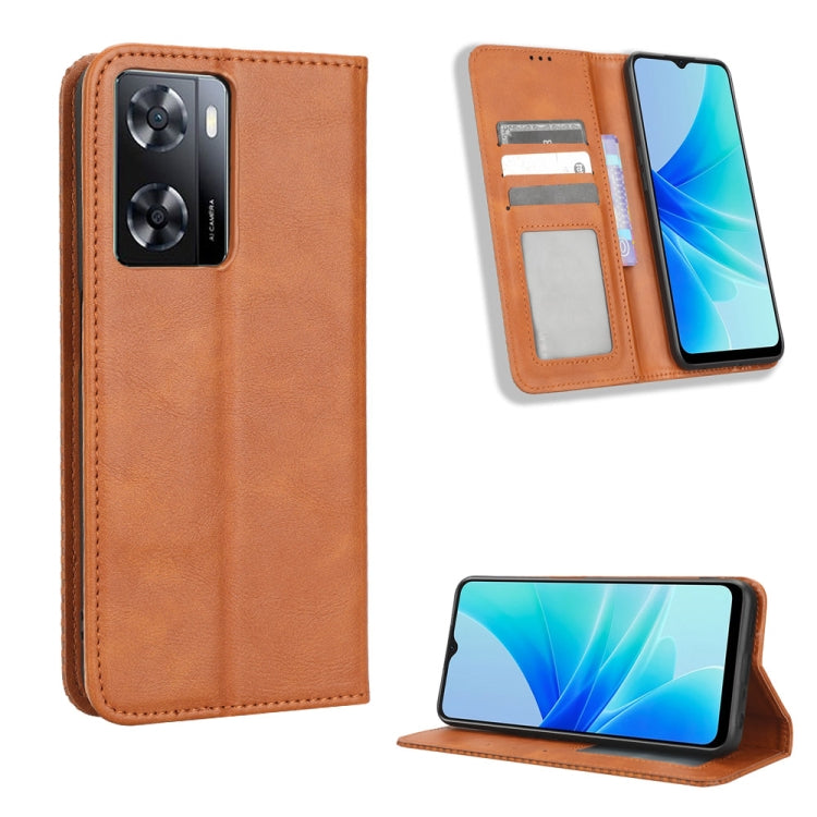 Magnetic Buckle Retro Texture Leather Phone Case, For Nothing Phone 1, For OPPO A57 5G / 4G, For OPPO A97 5G, For Realme GT2 Explorer Master, For TCL 30 XL, For vivo Y02s