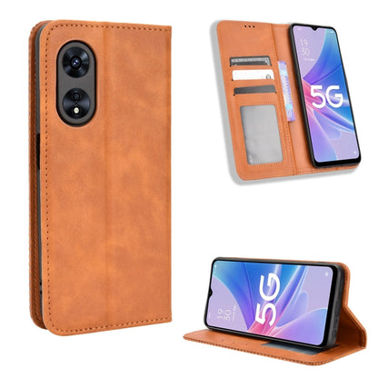 Magnetic Buckle Retro Texture Leather Phone Case, For Nothing Phone 1, For OPPO A57 5G / 4G, For OPPO A97 5G, For Realme GT2 Explorer Master, For TCL 30 XL, For vivo Y02s