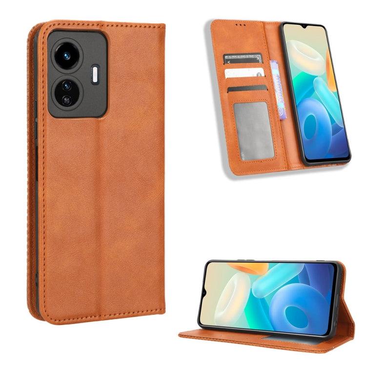 Magnetic Buckle Retro Texture Leather Phone Case, For vivo Y77 5G, For Infinix Note 12 G96, For Infinix Note 12 VIP, For Infinix Note 12i, For Tecno Camon 19 Pro, For Tecno Camon 19