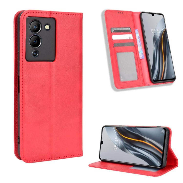 Magnetic Buckle Retro Texture Leather Phone Case, For vivo Y77 5G, For Infinix Note 12 G96, For Infinix Note 12 VIP, For Infinix Note 12i, For Tecno Camon 19 Pro, For Tecno Camon 19