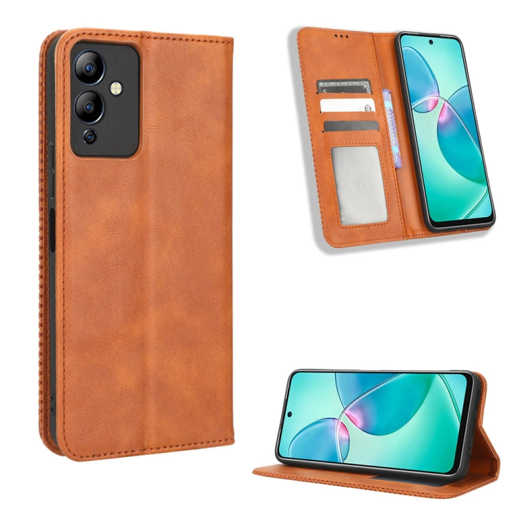 Magnetic Buckle Retro Texture Leather Phone Case, For vivo Y77 5G, For Infinix Note 12 G96, For Infinix Note 12 VIP, For Infinix Note 12i, For Tecno Camon 19 Pro, For Tecno Camon 19
