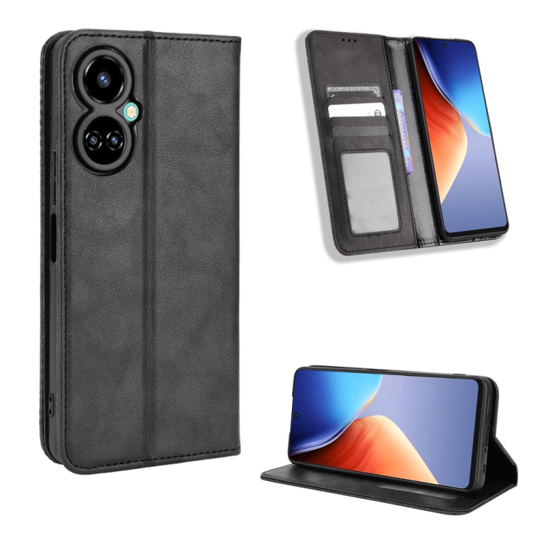 Magnetic Buckle Retro Texture Leather Phone Case, For vivo Y77 5G, For Infinix Note 12 G96, For Infinix Note 12 VIP, For Infinix Note 12i, For Tecno Camon 19 Pro, For Tecno Camon 19