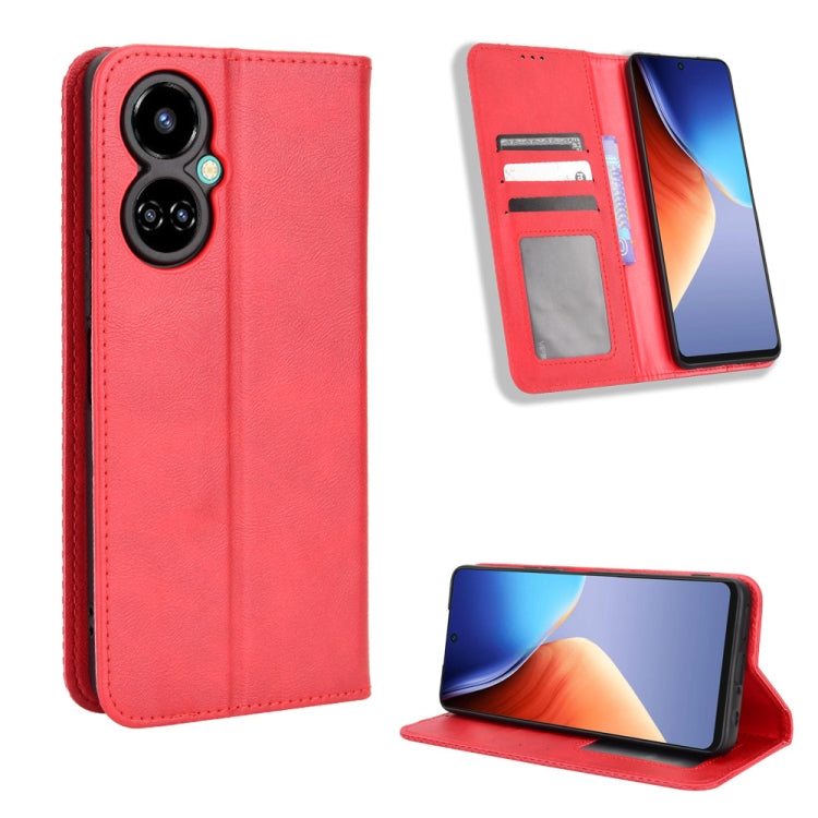 Magnetic Buckle Retro Texture Leather Phone Case, For vivo Y77 5G, For Infinix Note 12 G96, For Infinix Note 12 VIP, For Infinix Note 12i, For Tecno Camon 19 Pro, For Tecno Camon 19