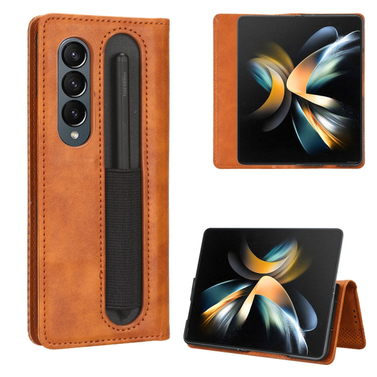 Magnetic Buckle Retro Texture Leather Phone Case, For Honor X40i, For Samsung Galaxy Z Fold4 5G, For HotPepper Serrano3, For OnePlus 10T 5G / Ace Pro 5G, For ZTE Avid 589 Z5158, For ZTE Nubia Red Magic 7S Pro