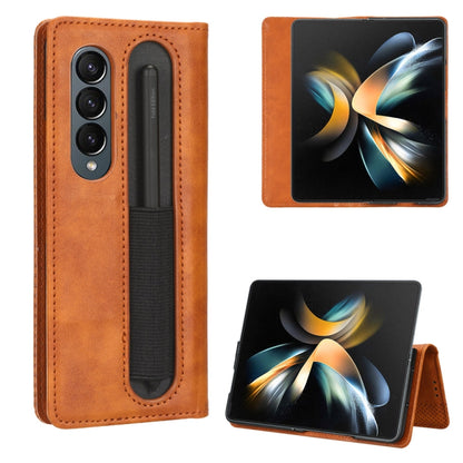 Magnetic Buckle Retro Texture Leather Phone Case, For Honor X40i, For Samsung Galaxy Z Fold4 5G, For HotPepper Serrano3, For OnePlus 10T 5G / Ace Pro 5G, For ZTE Avid 589 Z5158, For ZTE Nubia Red Magic 7S Pro