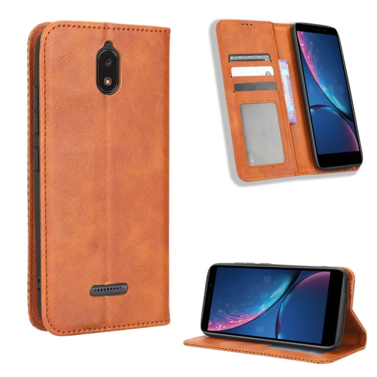 Magnetic Buckle Retro Texture Leather Phone Case, For Honor X40i, For Samsung Galaxy Z Fold4 5G, For HotPepper Serrano3, For OnePlus 10T 5G / Ace Pro 5G, For ZTE Avid 589 Z5158, For ZTE Nubia Red Magic 7S Pro