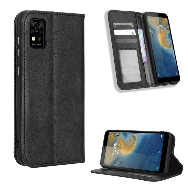 Magnetic Buckle Retro Texture Leather Phone Case, For Honor X40i, For Samsung Galaxy Z Fold4 5G, For HotPepper Serrano3, For OnePlus 10T 5G / Ace Pro 5G, For ZTE Avid 589 Z5158, For ZTE Nubia Red Magic 7S Pro