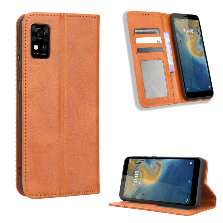 Magnetic Buckle Retro Texture Leather Phone Case, For Honor X40i, For Samsung Galaxy Z Fold4 5G, For HotPepper Serrano3, For OnePlus 10T 5G / Ace Pro 5G, For ZTE Avid 589 Z5158, For ZTE Nubia Red Magic 7S Pro