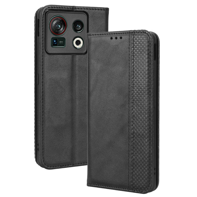 Magnetic Buckle Retro Texture Leather Phone Case, For ZTE Nubia Z40S Pro, For ZTE Axon 40 Pro