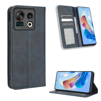 Magnetic Buckle Retro Texture Leather Phone Case, For ZTE Nubia Z40S Pro, For ZTE Axon 40 Pro