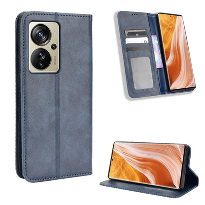 Magnetic Buckle Retro Texture Leather Phone Case, For ZTE Nubia Z40S Pro, For ZTE Axon 40 Pro