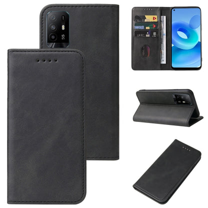 Magnetic Closure Leather Phone Case, For Realme Q3 5G, For OPPO A55s 5G / CPH2309, For OPPO A95 5G, For OPPO F17, For OPPO Find X2, For OPPO K7x, For OPPO Reno3 A JP Version, For OPPO Reno4