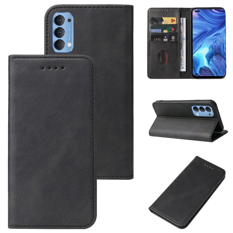 Magnetic Closure Leather Phone Case, For Realme Q3 5G, For OPPO A55s 5G / CPH2309, For OPPO A95 5G, For OPPO F17, For OPPO Find X2, For OPPO K7x, For OPPO Reno3 A JP Version, For OPPO Reno4