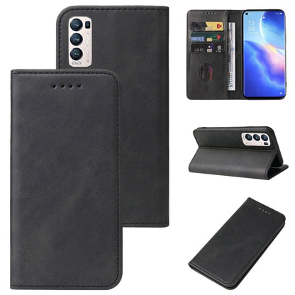 Magnetic Closure Leather Phone Case, For OPPO Reno5 Lite, For OPPO Reno5 Pro+, For OPPO Reno5 Z, For OPPO Find X2 Pro