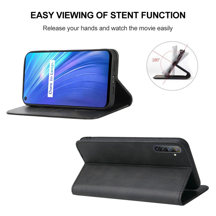 Magnetic Closure Leather Phone Case, For Realme 6, For Realme 7 5G, For Realme 7 4G / RMX2155, For Realme C31, For Realme GT Neo Flash, For Realme GT Neo3, For Realme Narzo 50i, For Realme Q2 Pro