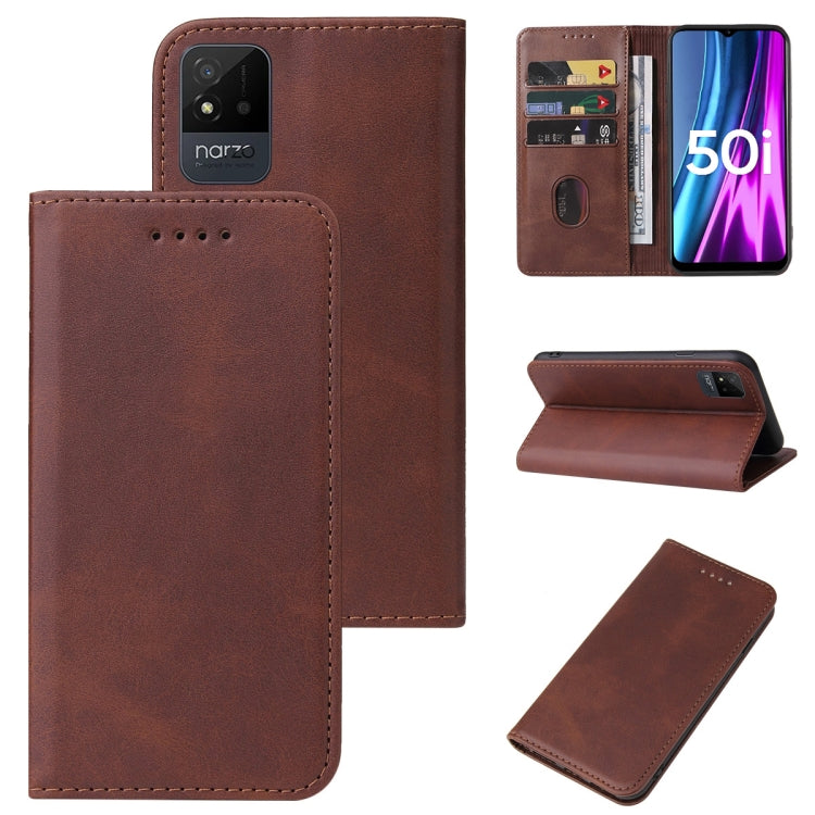 Magnetic Closure Leather Phone Case, For Realme 6, For Realme 7 5G, For Realme 7 4G / RMX2155, For Realme C31, For Realme GT Neo Flash, For Realme GT Neo3, For Realme Narzo 50i, For Realme Q2 Pro