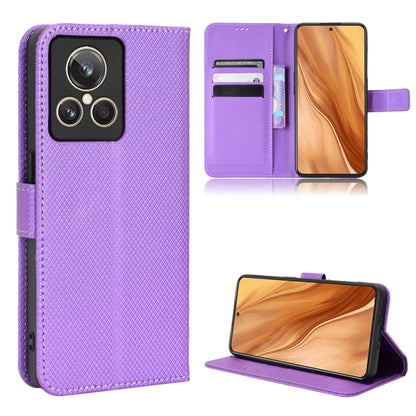 Diamond Texture Leather Phone Case, For Realme GT2 Explorer Master, For TCL 30 XL, For vivo Y02s, For vivo Y77 5G