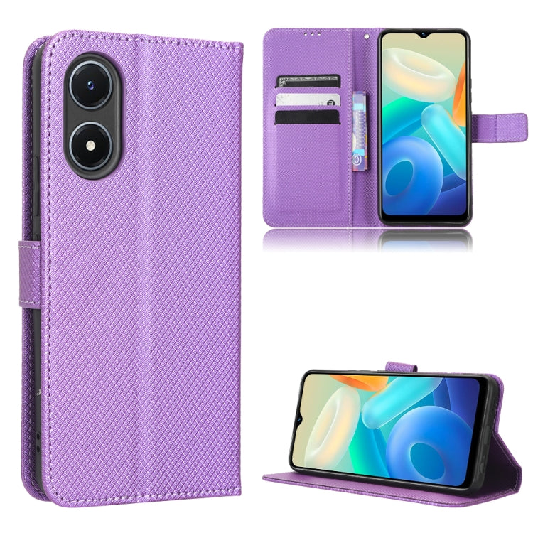 Diamond Texture Leather Phone Case, For Realme GT2 Explorer Master, For TCL 30 XL, For vivo Y02s, For vivo Y77 5G