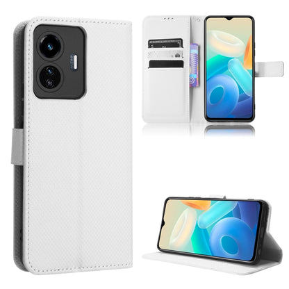 Diamond Texture Leather Phone Case, For Realme GT2 Explorer Master, For TCL 30 XL, For vivo Y02s, For vivo Y77 5G
