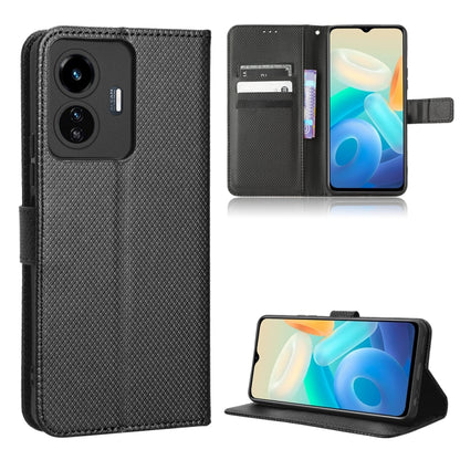 Diamond Texture Leather Phone Case, For Realme GT2 Explorer Master, For TCL 30 XL, For vivo Y02s, For vivo Y77 5G