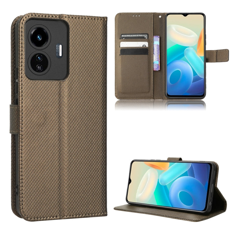 Diamond Texture Leather Phone Case, For Realme GT2 Explorer Master, For TCL 30 XL, For vivo Y02s, For vivo Y77 5G