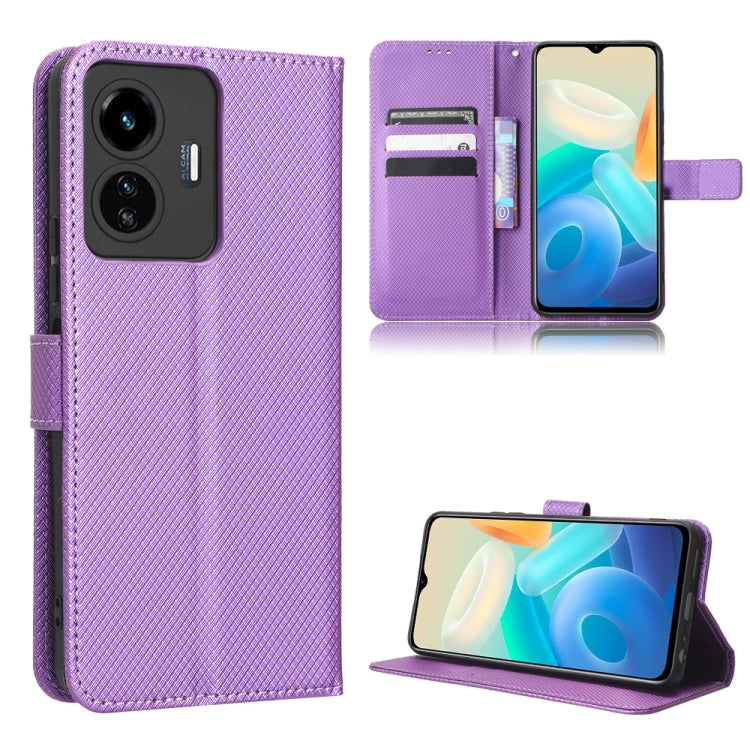Diamond Texture Leather Phone Case, For Realme GT2 Explorer Master, For TCL 30 XL, For vivo Y02s, For vivo Y77 5G