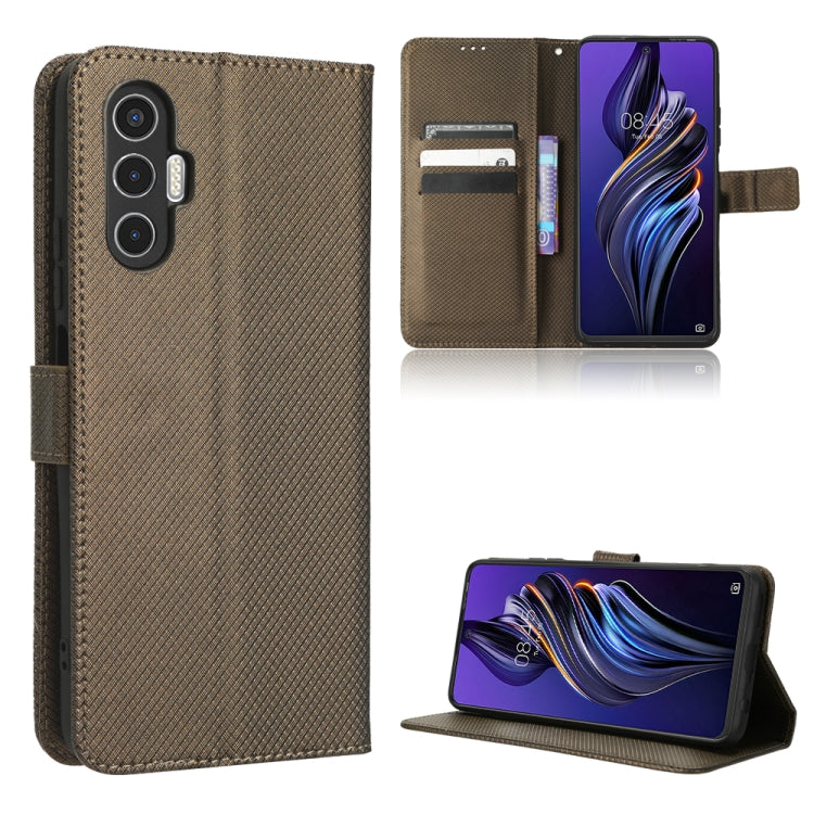 Diamond Texture Leather Phone Case, For Tecno Pova 3, For ASUS ROG Phone 6 / 6 Pro, For ASUS Zenfone 9, For Huawei nova Y90
