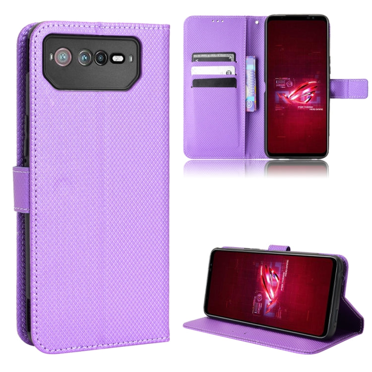 Diamond Texture Leather Phone Case, For Tecno Pova 3, For ASUS ROG Phone 6 / 6 Pro, For ASUS Zenfone 9, For Huawei nova Y90