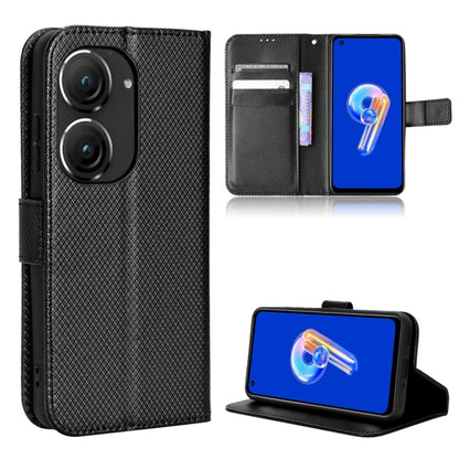 Diamond Texture Leather Phone Case, For Tecno Pova 3, For ASUS ROG Phone 6 / 6 Pro, For ASUS Zenfone 9, For Huawei nova Y90
