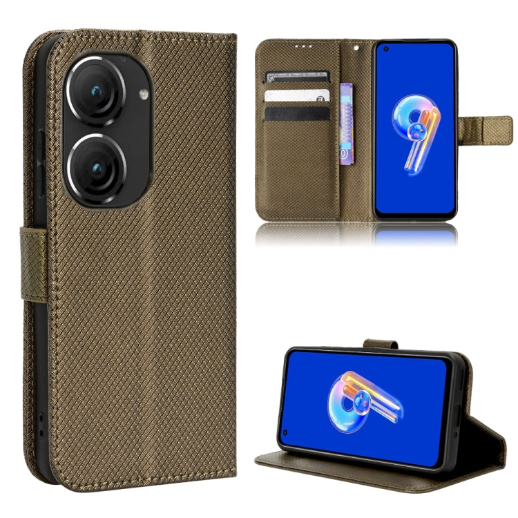 Diamond Texture Leather Phone Case, For Tecno Pova 3, For ASUS ROG Phone 6 / 6 Pro, For ASUS Zenfone 9, For Huawei nova Y90