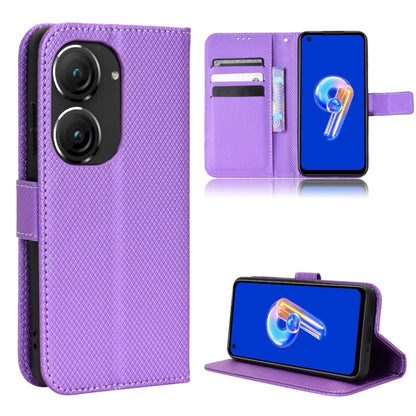 Diamond Texture Leather Phone Case, For Tecno Pova 3, For ASUS ROG Phone 6 / 6 Pro, For ASUS Zenfone 9, For Huawei nova Y90