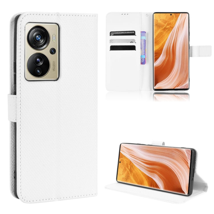 Diamond Texture Leather Phone Case, For ZTE Axon 40 Pro