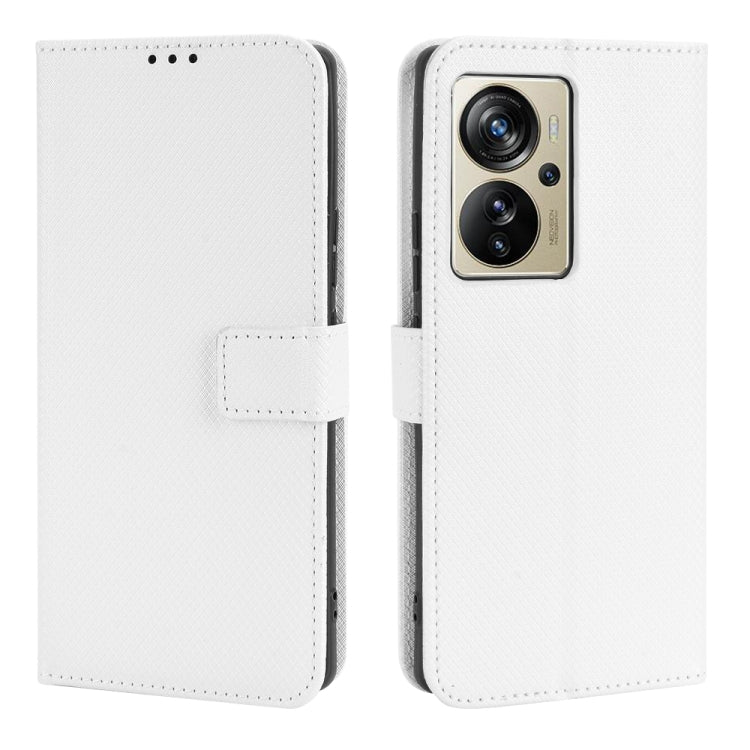 Diamond Texture Leather Phone Case, For ZTE Axon 40 Pro