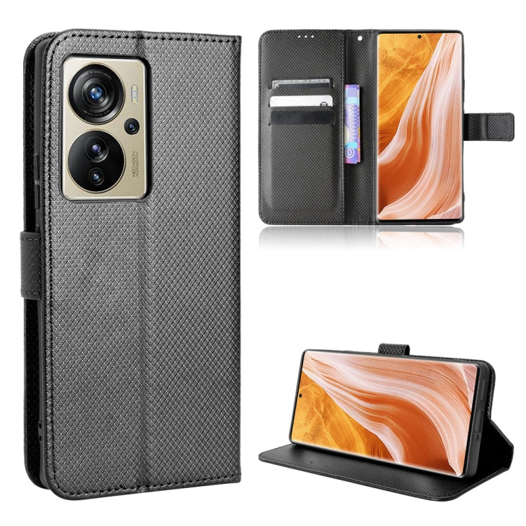 Diamond Texture Leather Phone Case, For ZTE Axon 40 Pro