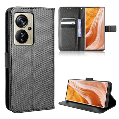 Diamond Texture Leather Phone Case, For ZTE Axon 40 Pro