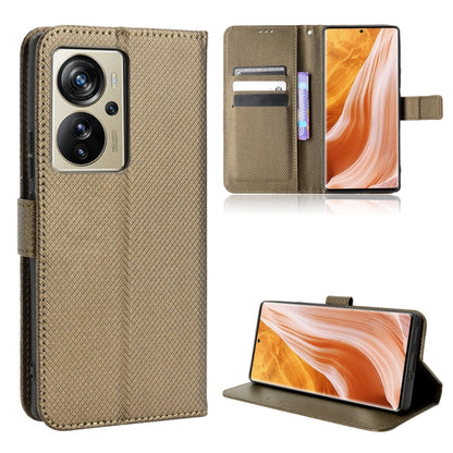 Diamond Texture Leather Phone Case, For ZTE Axon 40 Pro
