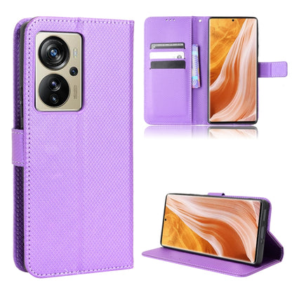 Diamond Texture Leather Phone Case, For ZTE Axon 40 Pro