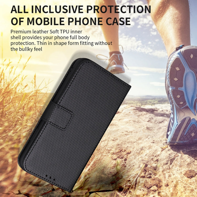 Diamond Texture Leather Phone Case, For ZTE Axon 40 Pro
