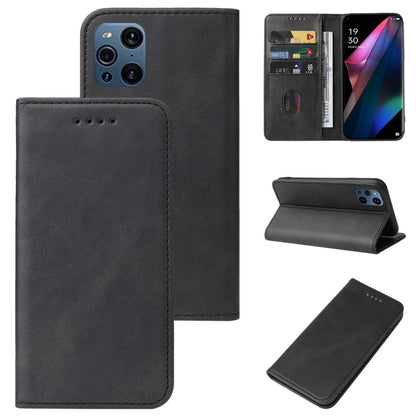 Magnetic Closure Leather Phone Case, For OPPO A93s 5G, For OPPO A94, For OPPO F17 Pro, For OPPO F19, For OPPO F19 Pro+ 5G, For OPPO F19s 5G, For OPPO F21 Pro 5G, For OPPO Find X3