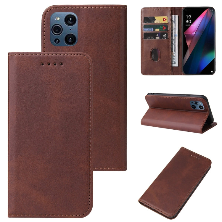 Magnetic Closure Leather Phone Case, For OPPO A93s 5G, For OPPO A94, For OPPO F17 Pro, For OPPO F19, For OPPO F19 Pro+ 5G, For OPPO F19s 5G, For OPPO F21 Pro 5G, For OPPO Find X3