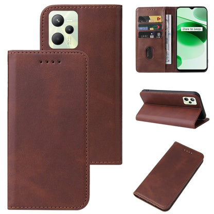 Magnetic Closure Leather Phone Case, For OPPO K3, For OPPO K9s, For OPPO R19, For Realme 8i, For Realme C2, For Realme C12, For Realme C21, For Realme C35