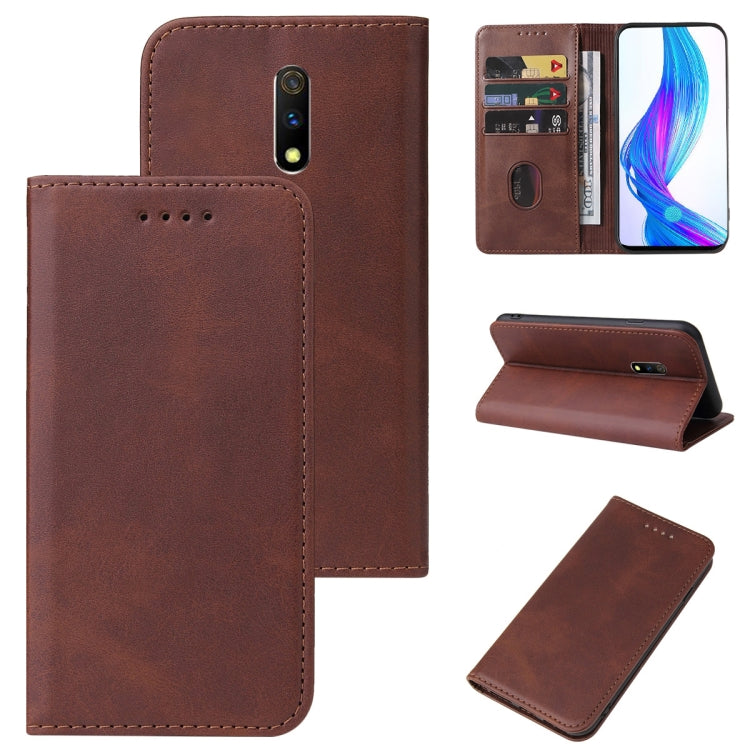 Magnetic Closure Leather Phone Case, For Realme Narzo, For Realme Narzo 50A Prime, For Realme Q, For Realme V11 5G, For Realme X, For Realme X2 Pro, For Realme 7 Pro