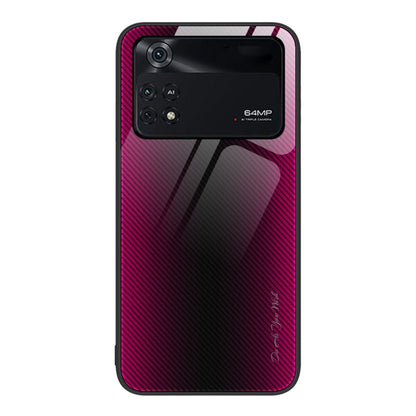 Texture Gradient Glass TPU Phone Case, For Xiaomi Poco M4 Pro, For Xiaomi Poco M4 Pro 5G, For Xiaomi Poco X4 Pro 5G, For Xiaomi Redmi 10C