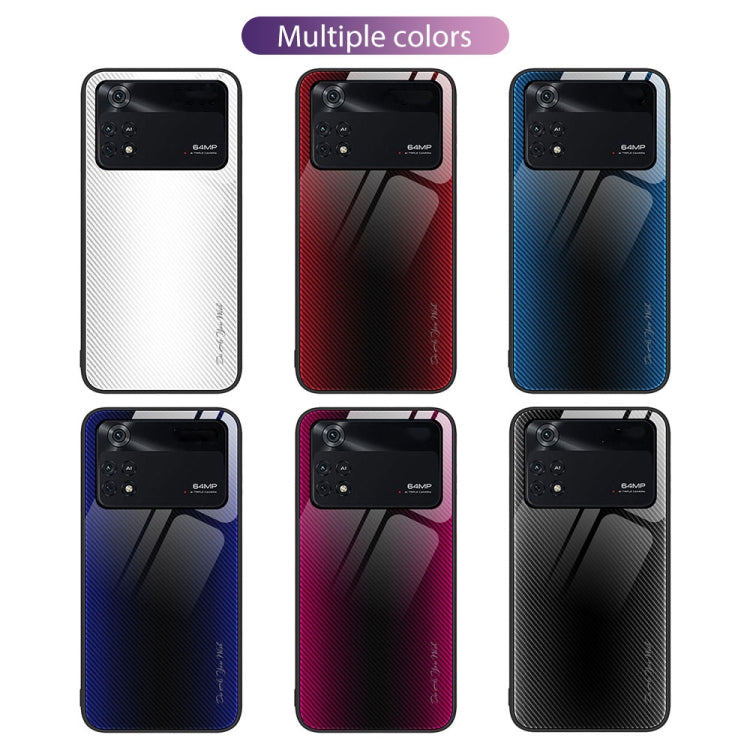 Texture Gradient Glass TPU Phone Case, For Xiaomi Poco M4 Pro, For Xiaomi Poco M4 Pro 5G, For Xiaomi Poco X4 Pro 5G, For Xiaomi Redmi 10C