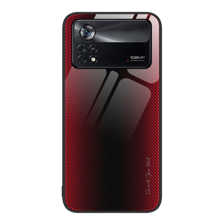 Texture Gradient Glass TPU Phone Case, For Xiaomi Poco M4 Pro, For Xiaomi Poco M4 Pro 5G, For Xiaomi Poco X4 Pro 5G, For Xiaomi Redmi 10C