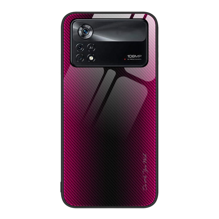 Texture Gradient Glass TPU Phone Case, For Xiaomi Poco M4 Pro, For Xiaomi Poco M4 Pro 5G, For Xiaomi Poco X4 Pro 5G, For Xiaomi Redmi 10C