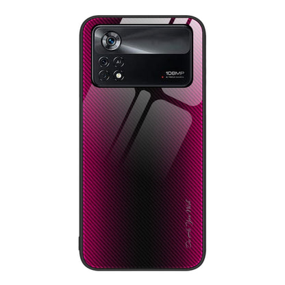 Texture Gradient Glass TPU Phone Case, For Xiaomi Poco M4 Pro, For Xiaomi Poco M4 Pro 5G, For Xiaomi Poco X4 Pro 5G, For Xiaomi Redmi 10C