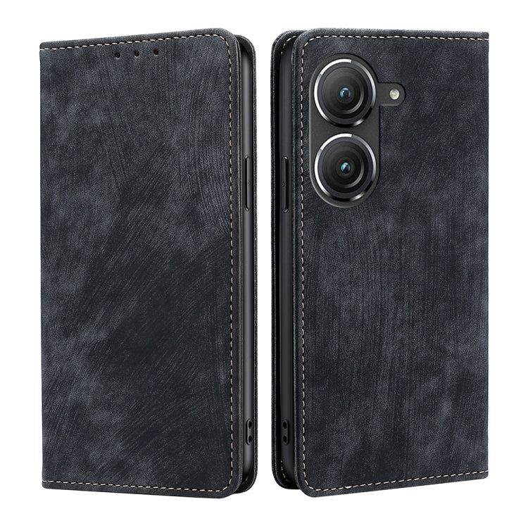 RFID Anti-theft Brush Magnetic Leather Phone Case, For OnePlus Ace Pro 5G, For TCL 305i, For Xiaomi Redmi K50 Ultra/Xiaomi 12T/Xiaomi 12T Pro, For Asus Zenfone 9, For Huawei nova Y90 4G