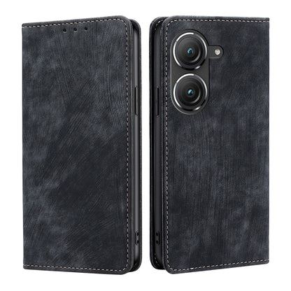 RFID Anti-theft Brush Magnetic Leather Phone Case, For OnePlus Ace Pro 5G, For TCL 305i, For Xiaomi Redmi K50 Ultra/Xiaomi 12T/Xiaomi 12T Pro, For Asus Zenfone 9, For Huawei nova Y90 4G