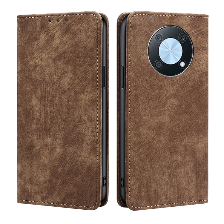 RFID Anti-theft Brush Magnetic Leather Phone Case, For OnePlus Ace Pro 5G, For TCL 305i, For Xiaomi Redmi K50 Ultra/Xiaomi 12T/Xiaomi 12T Pro, For Asus Zenfone 9, For Huawei nova Y90 4G